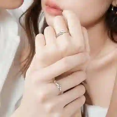 FANCI Weave Heart Ring Closed Band 925 Silver