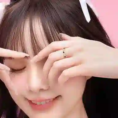 FANCI Heart Moon Love Ring Black Gold S925 Silver