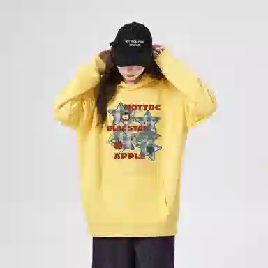 棉购 美式连帽印花潮流外套卫衣 女款
