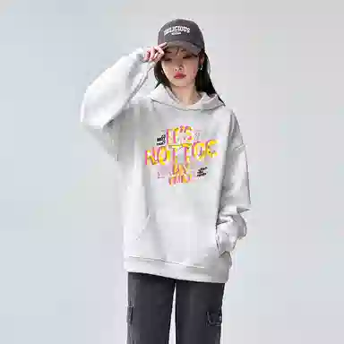 棉购 连帽宽松加绒加厚上衣潮流个性舒适宽松街头风卫衣 女款