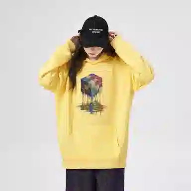 棉购 连帽美式宽松慵懒百搭舒适休闲长袖卫衣 男女同款