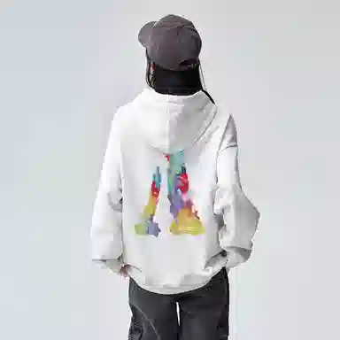 棉购 美式潮流设计感印花大码宽松上衣卫衣 女款