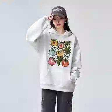 棉购 潮流美式宽松小个子复古连帽上衣外套卫衣 女款