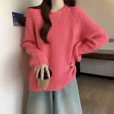 棉购 韩系氛围感宽松慵懒风绝美通勤显瘦针织衫 女款