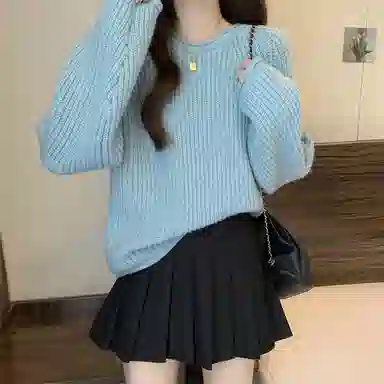 棉购 韩系氛围感宽松慵懒风绝美通勤显瘦针织衫 女款