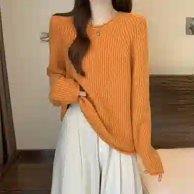 棉购 韩系氛围感宽松慵懒风绝美通勤显瘦针织衫 女款