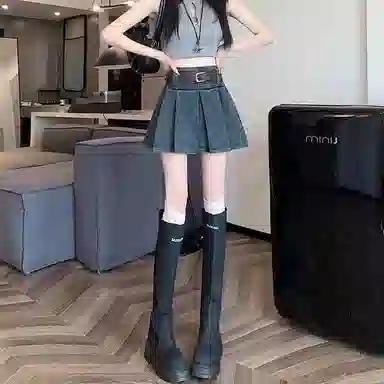 棉购 百搭舒适时尚简约牛仔短裙 女款