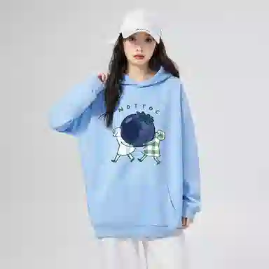 棉购 休闲优雅气质清新连帽长袖卫衣 女款