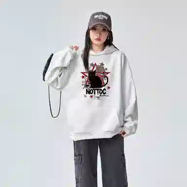 棉购 连帽秋冬重磅加绒加厚宽松潮流高街美式外套卫衣 男女同款