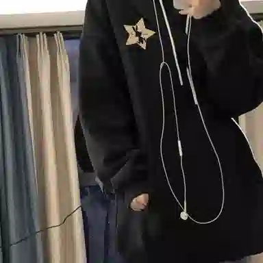 棉购 慵懒连帽春秋美式复古卫衣 男女同款