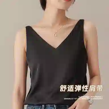 棉购 纯色简约可外穿背心 女款 白色