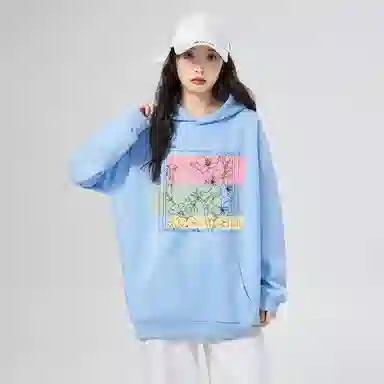 棉购 连帽加绒加厚长袖上衣外套个性潮流休闲舒适卫衣 女款