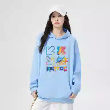 棉购 连帽潮流加绒宽松慵懒加厚长袖卫衣 女款
