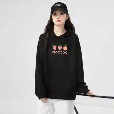 棉购 连帽加绒加厚学生美式重磅外套卫衣 女款