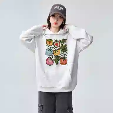 棉购 潮流美式宽松小个子复古连帽上衣外套卫衣 女款