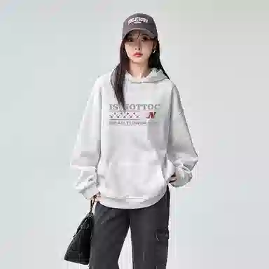 棉购 宽松慵懒加厚长袖简约时尚宽松卫衣 女款