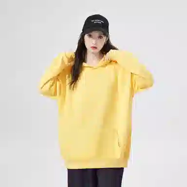 棉购 春秋薄款连帽秋冬加绒加厚潮学生美式重磅慵懒风宽松外套卫衣 男女同款