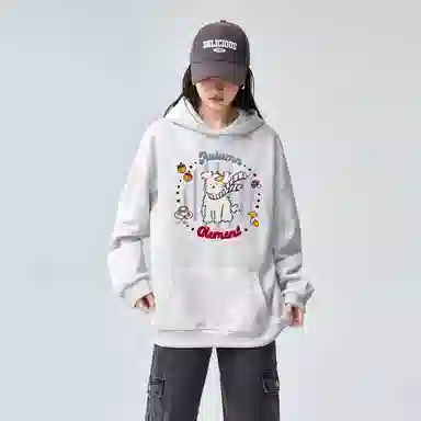 棉购 卡通连帽春秋薄款秋冬加厚潮流学生美式重磅外套卫衣 男女同款