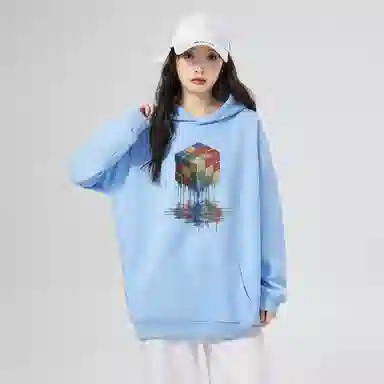 棉购 连帽美式宽松慵懒百搭舒适休闲长袖卫衣 男女同款