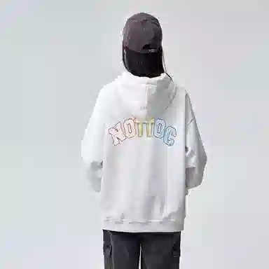 棉购 秋冬加绒加厚美式宽松慵懒风上衣多彩创意简约百搭卫衣男 女款