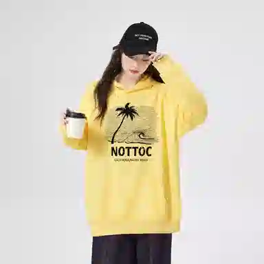 棉购 连帽重磅美式宽松慵懒风卫衣 男女同款