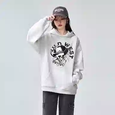 棉购 美式潮流连帽高级感休闲卫衣 男女同款