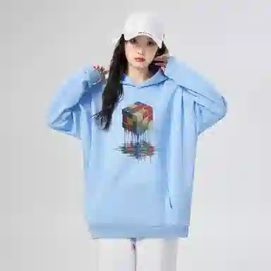 棉购 连帽美式宽松慵懒百搭舒适休闲长袖卫衣 男女同款