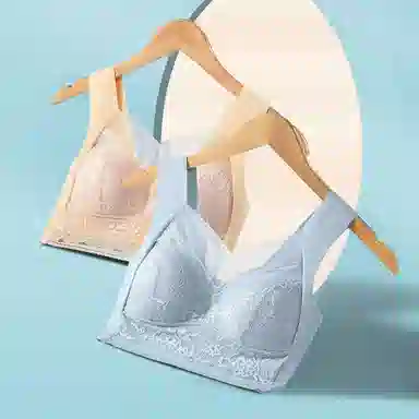棉购 轻薄无钢圈侧收副乳背心式文胸 女款
