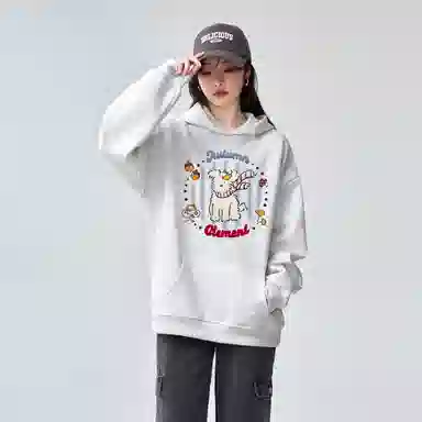 棉购 卡通连帽春秋薄款秋冬加厚潮流学生美式重磅外套卫衣 男女同款