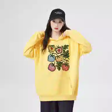 棉购 潮流美式宽松小个子复古连帽上衣外套卫衣 女款