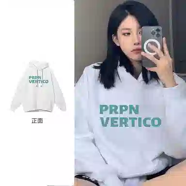 棉购 韩系小清新字母印花潮流时尚休闲百搭重磅卫衣 女款