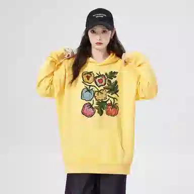 棉购 潮流美式宽松小个子复古连帽上衣外套卫衣 女款