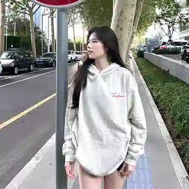 棉购 国潮美式复古慵懒风字母设计感卫衣 男女同款