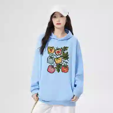 棉购 潮流美式宽松小个子复古连帽上衣外套卫衣 女款