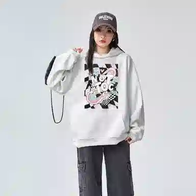 棉购 美式连帽潮流秋冬季加绒加厚长袖上衣外套卫衣 男女同款