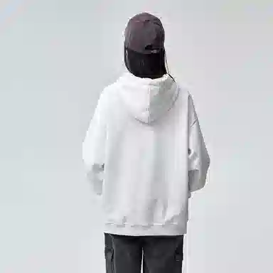 棉购 美式复古潮重磅连帽宽松卡通加绒加厚外套卫衣 男女同款