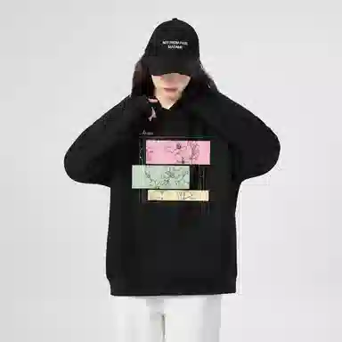棉购 连帽加绒加厚长袖上衣外套个性潮流休闲舒适卫衣 女款