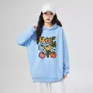 棉购 潮流美式宽松小个子复古连帽上衣外套卫衣 女款