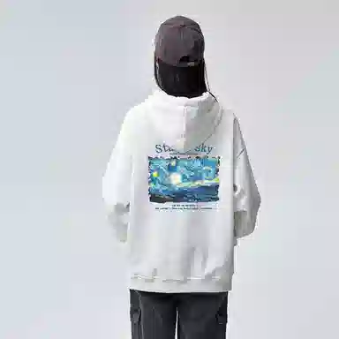 棉购 连帽简约宽松长袖慵懒风卫衣 男女同款