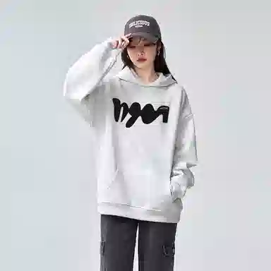 棉购 美式连帽重磅简约舒适卫衣 女款