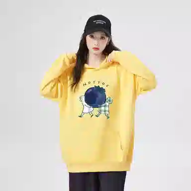 棉购 休闲优雅气质清新连帽长袖卫衣 女款