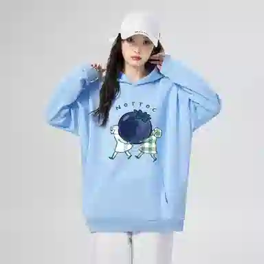 棉购 休闲优雅气质清新连帽长袖卫衣 女款