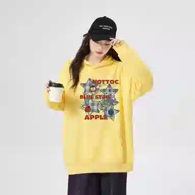 棉购 美式连帽印花潮流外套卫衣 女款