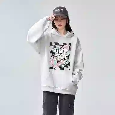 棉购 美式连帽潮流秋冬季加绒加厚长袖上衣外套卫衣 男女同款