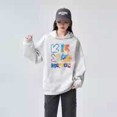 棉购 连帽潮流加绒宽松慵懒加厚长袖卫衣 女款