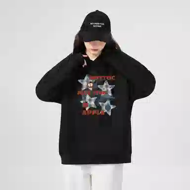 棉购 美式连帽印花潮流外套卫衣 女款