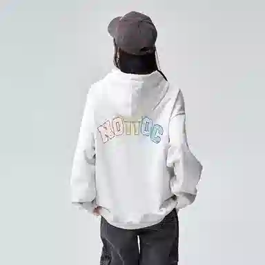 棉购 秋冬加绒加厚美式宽松慵懒风上衣多彩创意简约百搭卫衣男 女款