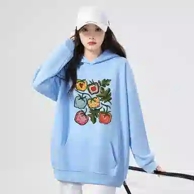 棉购 潮流美式宽松小个子复古连帽上衣外套卫衣 女款