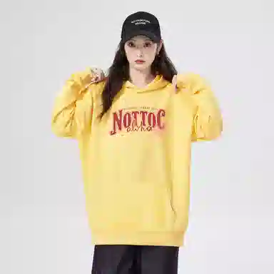 棉购 连帽春秋季潮流宽松韩版学生口袋带帽套头休闲加绒外套街头百搭落肩 卫衣 男女同款