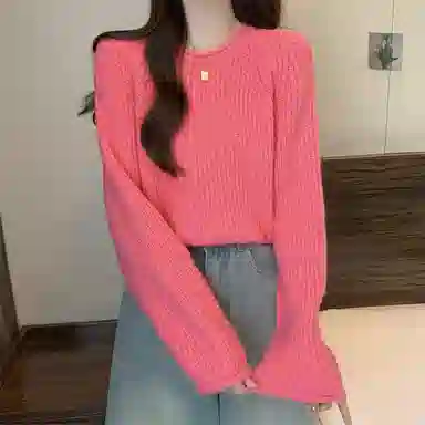 棉购 韩系氛围感宽松慵懒风绝美通勤显瘦针织衫 女款